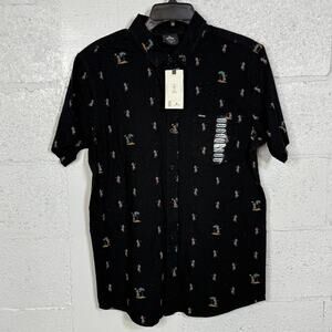 Rip Curl Hula Breach Short Sleeve Chambray Woven Black medium $60